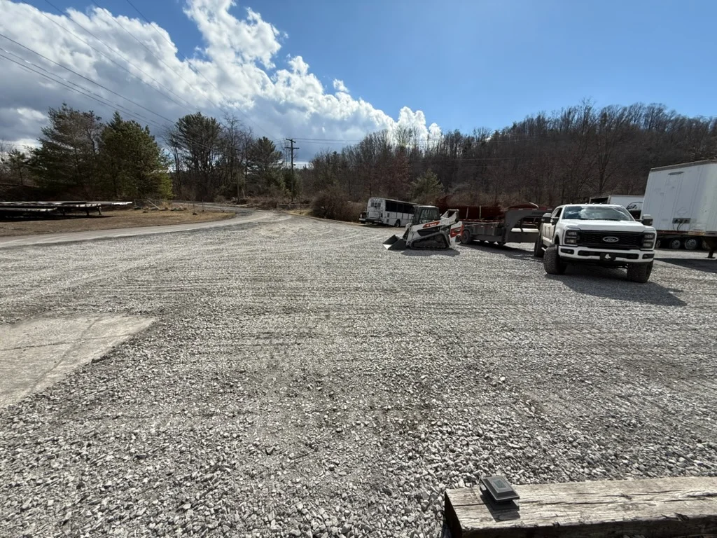 Completed driveway construction project